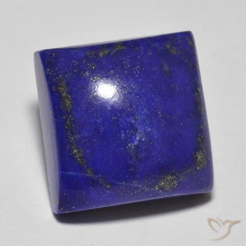 Lapis-lazuli Bleu marine intense naturelle Carré, 8.03 ct, Opaque