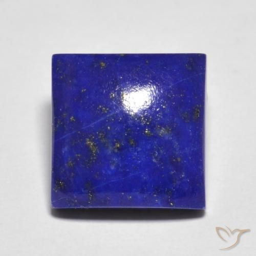 Lapis-lazuli bleue naturelle carré, 7,03 ct, opaque