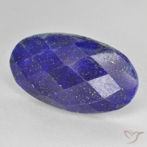 Lapis-lazuli bleue naturelle coupe ovale, 11,96 ct, opaque