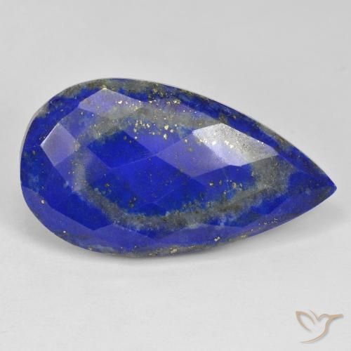 37.17ct Naturel Bleu électrique Lapis-lazuli, En forme de poire, Opaque