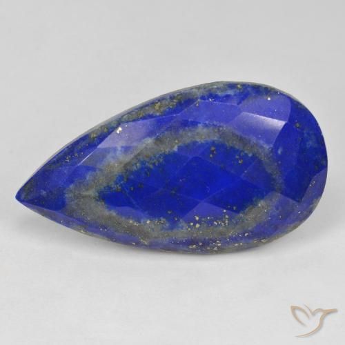 Lapis-lazuli Bleu électrique naturelle En forme de poire, 37.17 ct, Opaque