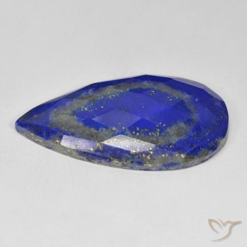Lapis-lazuli Bleu électrique naturelle En forme de poire, 37.17 ct, Opaque