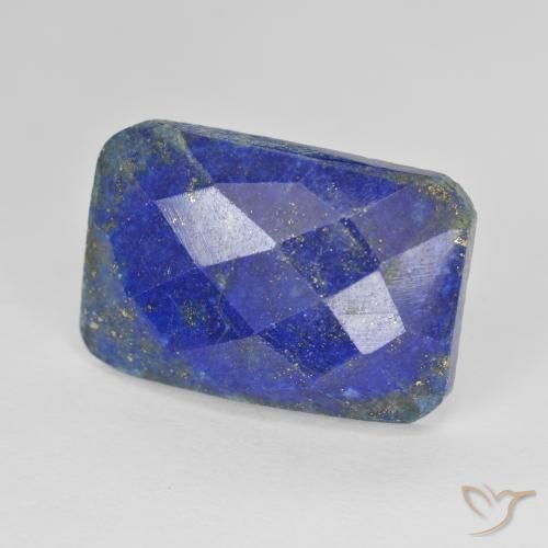 Lapis-lazuli Bleu vif naturelle Octogone / coupe Émeraude, 13.36 ct, Opaque