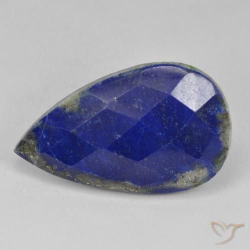 Lapis-lazuli Bleu très profond naturelle En forme de poire, 19.72 ct, Opaque