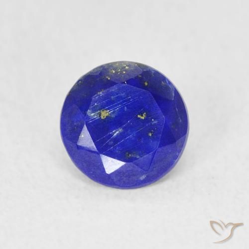 Lapis-lazuli bleue naturelle coupe roude, 0,79 ct, opaque