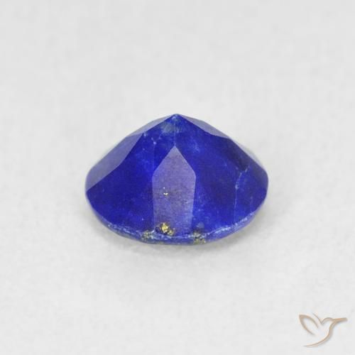 Lapis-lazuli bleue naturelle coupe roude, 0,79 ct, opaque