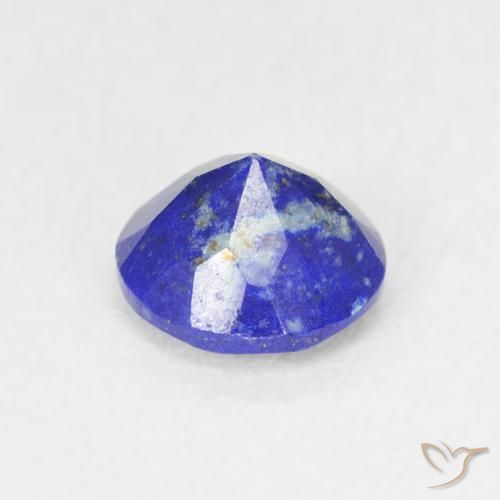 Lapis-lazuli bleue naturelle coupe roude, 0,85 ct, opaque