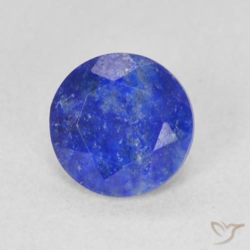 Lapis-lazuli bleue naturelle coupe roude, 0,81 ct, opaque