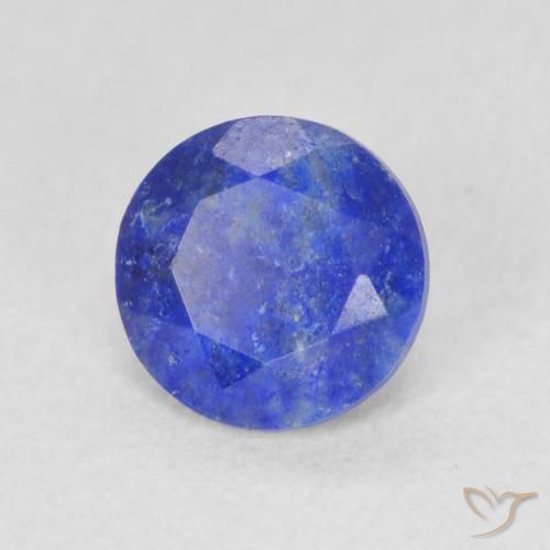 Lapis-lazuli bleue naturelle coupe roude, 0,81 ct, opaque