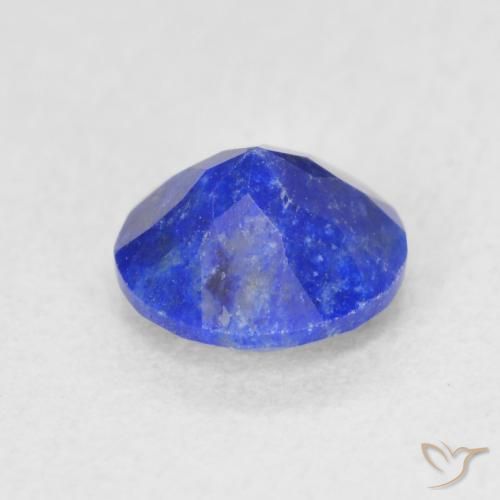 Lapis-lazuli bleue naturelle coupe roude, 0,81 ct, opaque