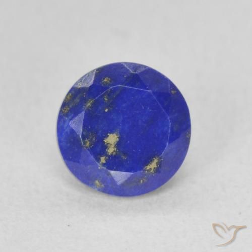Lapis-lazuli Bleu moyen naturelle Coupe roude, 0.90 ct, Opaque