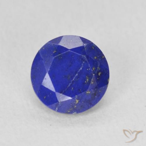 Lapis-lazuli Bleu marine intense naturelle Coupe roude, 0.86 ct, Opaque