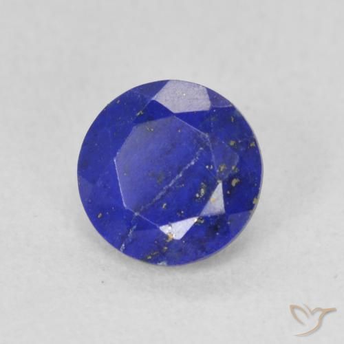 Lapis-lazuli Bleu marine intense naturelle Coupe roude, 0.86 ct, Opaque