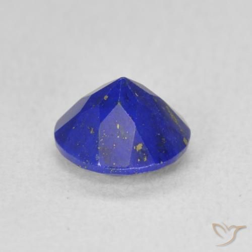 Lapis-lazuli Bleu marine intense naturelle Coupe roude, 0.86 ct, Opaque