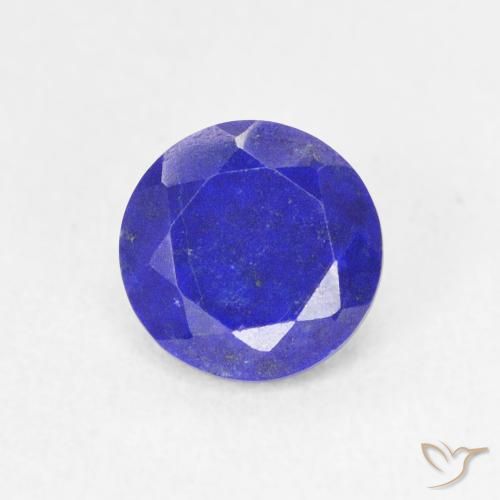 Lapis-lazuli Bleu marine intense naturelle Coupe roude, 0.84 ct, Opaque