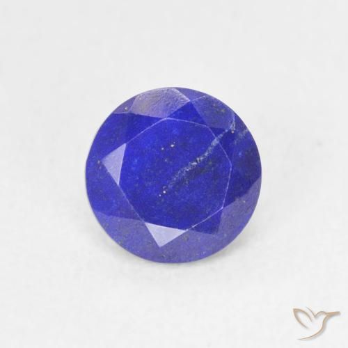 Lapis-lazuli Bleu marine intense naturelle Coupe roude, 0.77 ct, Opaque