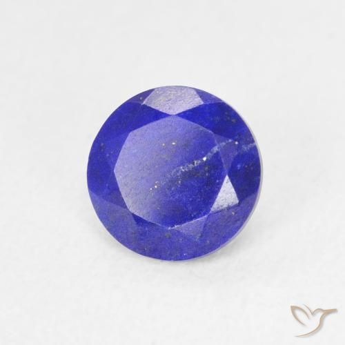Lapis-lazuli Bleu marine intense naturelle Coupe roude, 0.77 ct, Opaque
