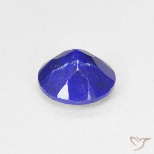 Lapis-lazuli Bleu marine intense naturelle Coupe roude, 0.77 ct, Opaque