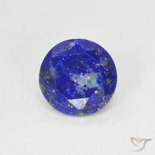 Lapis-lazuli Bleu moyen naturelle Coupe roude, 0.75 ct, Opaque