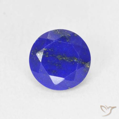 Lapis-lazuli bleue naturelle coupe roude, 0,83 ct, opaque