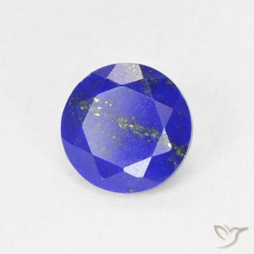 Lapis-lazuli bleue naturelle coupe roude, 0,83 ct, opaque