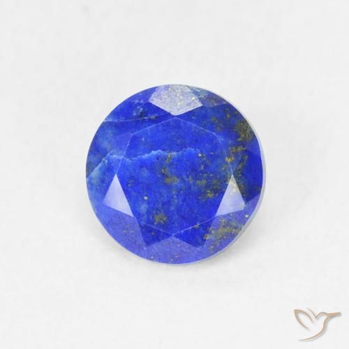 Lapis-lazuli bleue naturelle coupe roude, 0,85 ct, opaque