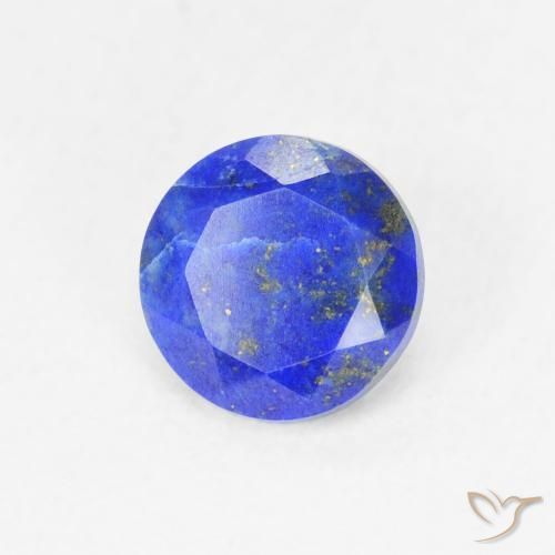 Lapis-lazuli bleue naturelle coupe roude, 0,85 ct, opaque