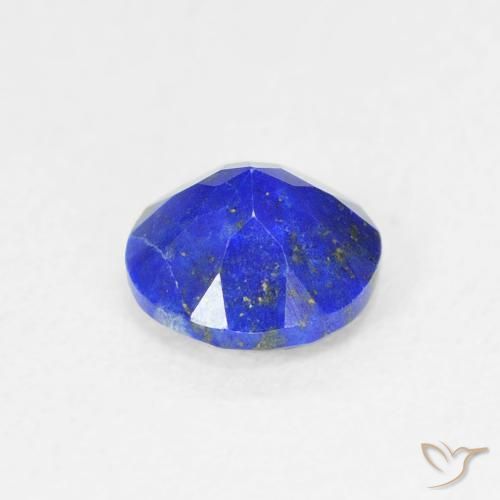 Lapis-lazuli bleue naturelle coupe roude, 0,85 ct, opaque