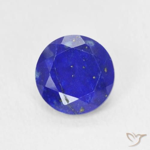 Lapis lazuli Bleu vif naturelle Coupe roude, 0,86 ct, Opaque