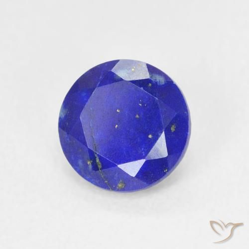 Lapis lazuli Bleu vif naturelle Coupe roude, 0,86 ct, Opaque