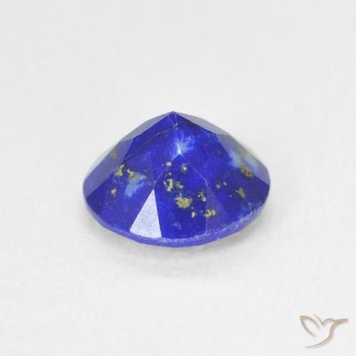 Lapis lazuli Bleu vif naturelle Coupe roude, 0,86 ct, Opaque