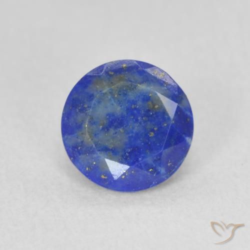 Lapis-lazuli Bleu vif naturelle Coupe roude, 0.79 ct, Opaque