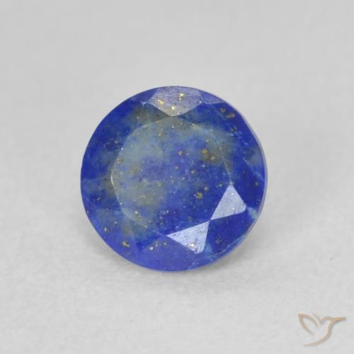 Lapis-lazuli Bleu vif naturelle Coupe roude, 0.79 ct, Opaque