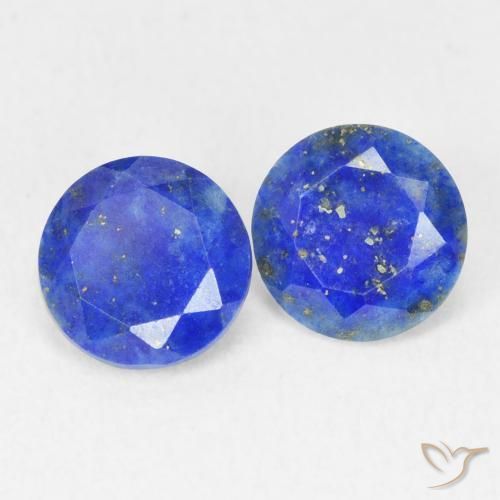 Achetez naturel 1.56ct Bleu azur profond Lapis-lazuli gems, Coupe roude, En provenance Afghanistan chez GemSelect. En stock, livraison internationale!