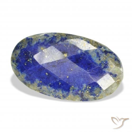 Lapis-lazuli Bleu marine naturelle ovale, 31.34 ct, Opaque
