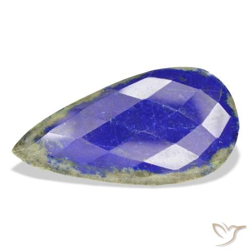34.99ct Naturel Bleu marine Lapis-lazuli, En forme de poire, Opaque