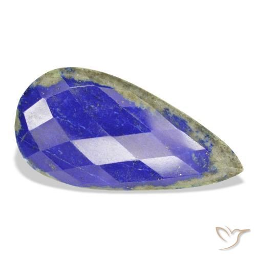 Lapis-lazuli Bleu marine naturelle En forme de poire, 34.99 ct, Opaque
