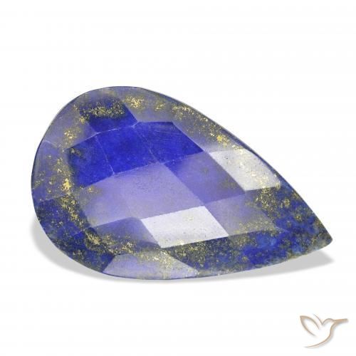 Lapis-lazuli Bleu égyptien profond naturelle En forme de poire, 31.55 ct, Opaque