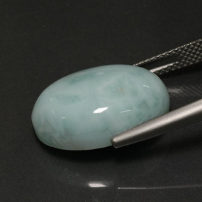 Larimar bleue naturelle coupe ovale, 12,97 ct, opaque