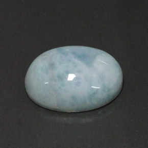 Larimar vert naturelle coupe ovale, 9,28 ct, opaque