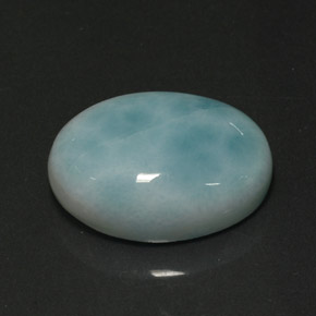 Larimar vert naturelle coupe ovale, 13,91 ct, opaque