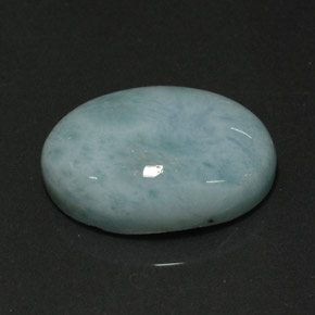Larimar vert naturelle coupe ovale, 12,27 ct, opaque