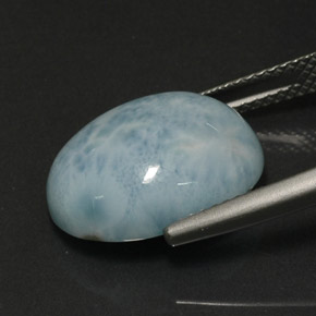 Larimar vert naturelle coupe ovale, 8,85 ct, opaque