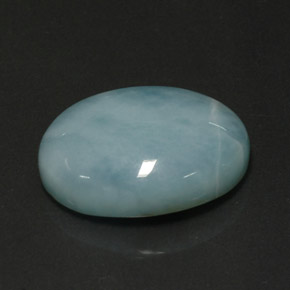 Larimar bleue naturelle coupe ovale, 12,46 ct, opaque