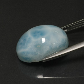 Larimar Vert bleu naturelle Coupe ovale, 8.13 ct, Opaque