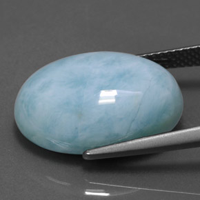 Larimar Vert bleu naturelle Coupe ovale, 14.62 ct, Opaque