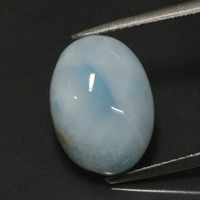 Larimar bleue naturelle coupe ovale, 7,15 ct, opaque
