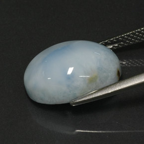 Larimar bleue naturelle coupe ovale, 7,15 ct, opaque