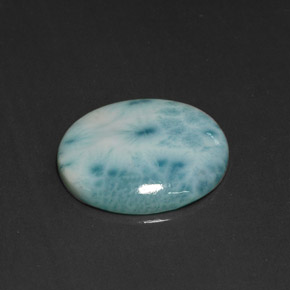 Larimar bleue naturelle coupe ovale, 12,07 ct, opaque