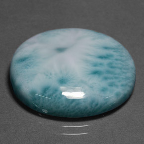 Larimar Vert clair naturelle Coupe ovale, 16.93 ct, Opaque